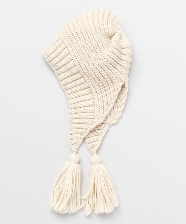 Knitted Beanie with Tassel