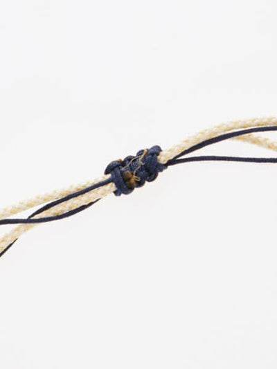 März Geburtsstein Seidenarmband mit geflochtenem Code - Aquamarin von 岩座 - Ametsuchi