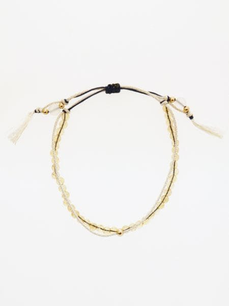 Nov Birthstone Silk Code Braid Bracelet - Citrine by 岩座 - Ametsuchi