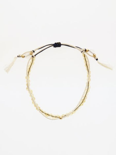 Nov Birthstone Silk Code Braid Bracelet - Citrine by 岩座 - Ametsuchi