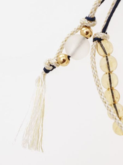 Nov Birthstone Silk Code Braid Bracelet - Citrine by 岩座 - Ametsuchi
