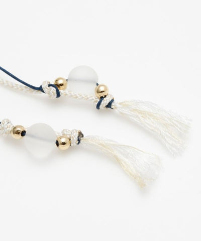 Tobillera trenzada UBUISHI Silk Code - DEC - Turquesa por 岩座 - Ametsuchi