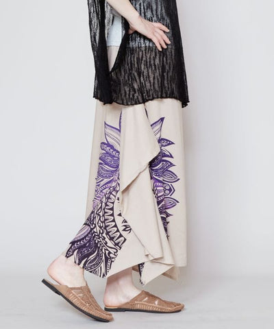 Falda larga flor tribal