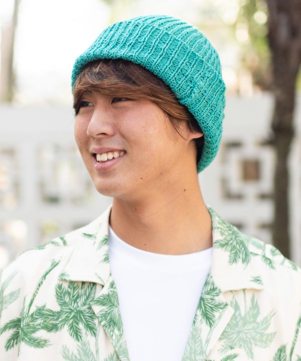 Wave Surf Cotton Knit Beanie