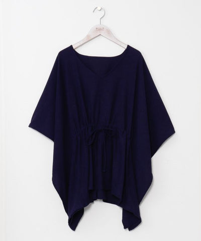 Adjustable Waist Relaxed Knit Top Tops by Kahiko - Ametsuchi