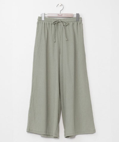 Relaxed Flare Stretch Knit Pants Pants & Shorts by Kahiko - Ametsuchi