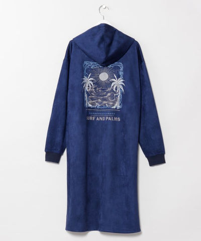 Hawaiian Landscape Embroidered Hooded Dress - SURF＆Palms