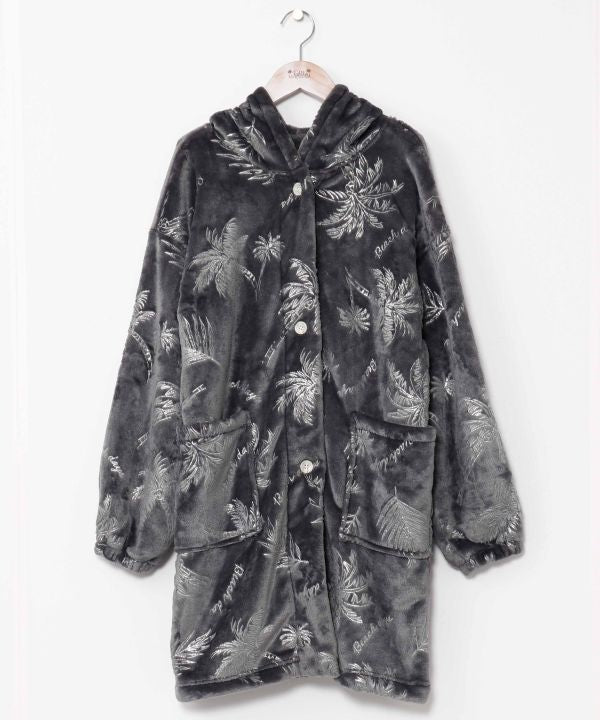 Luxury Palm Tree Print Lounge Long Cardigan