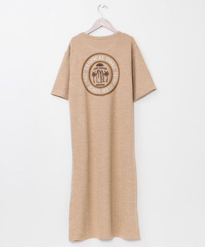 SURF＆Palms Waffle T-shirt Dress