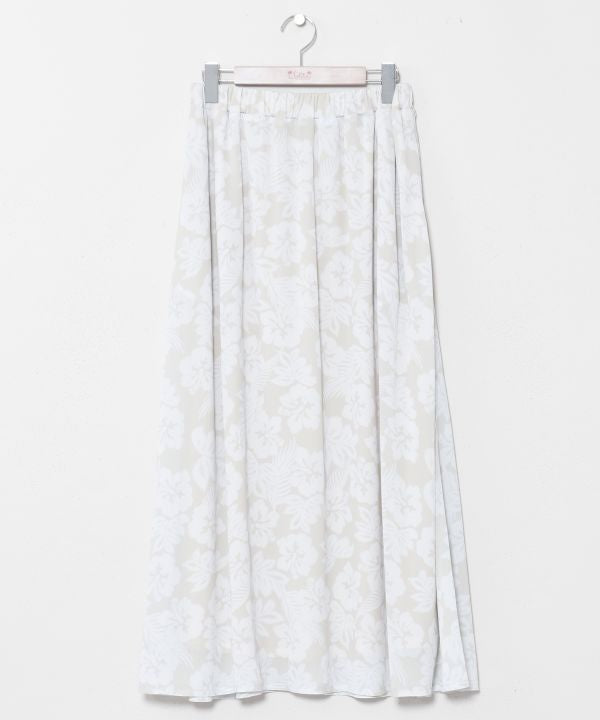 SURF＆Palms Hawaiian Floral Crinkle Skirt by Kahiko - Ametsuchi