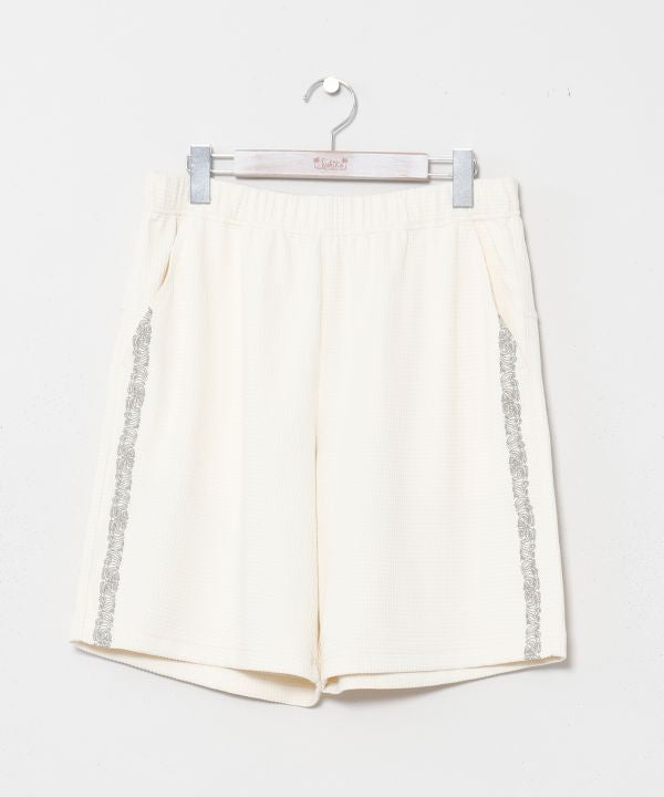 SURF＆Palms Waffle Embroidery Men Shorts
