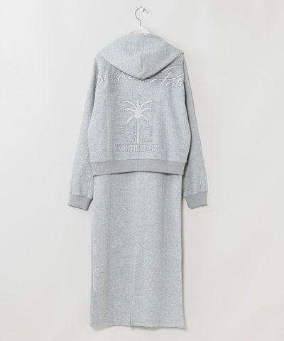 Embroidered Knit Hoodie and Dress Set - SURF＆Palms