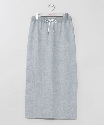 Embroidered Knit Effortless Skirt - SURF＆Palms