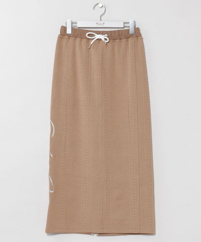 Embroidered Knit Effortless Skirt - SURF＆Palms