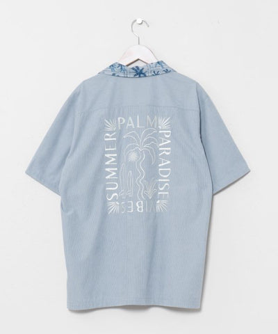 SURF＆Palms Palm Embroidery Corduroy Shirt