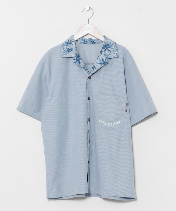 SURF＆Palms Palm Embroidery Corduroy Shirt