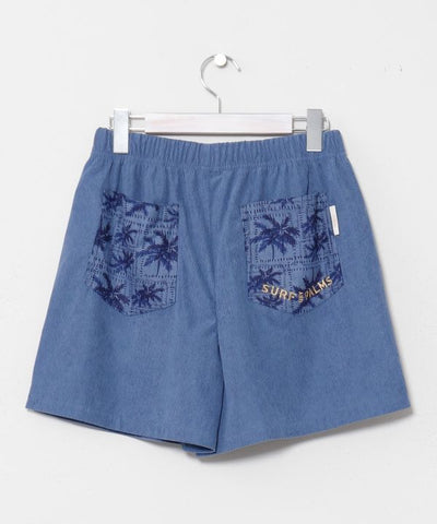 SURF＆Palms Palm Embroidery Resort Shorts by Kahiko - Ametsuchi
