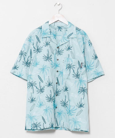 SURF＆Palms Palm Embroidery Resort Shirt