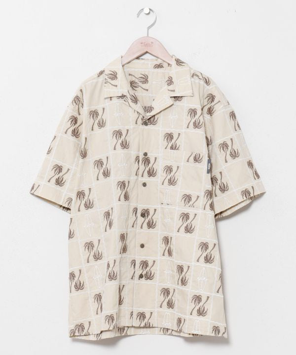 SURF＆Palms Palm Embroidery Resort Shirt