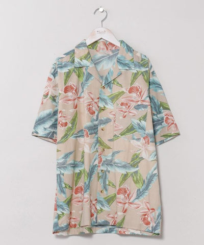 Botanical Hawaiian Open Shirt by Kahiko - Ametsuchi