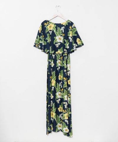 Botanical Rayon Cami Dress & Cape Set by Kahiko - Ametsuchi
