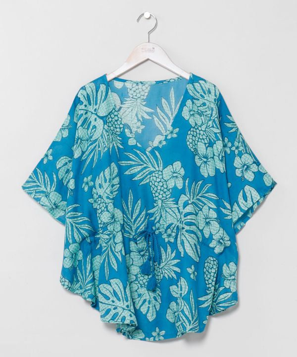 Vintage Pattern Rayon Top by Kahiko - Ametsuchi