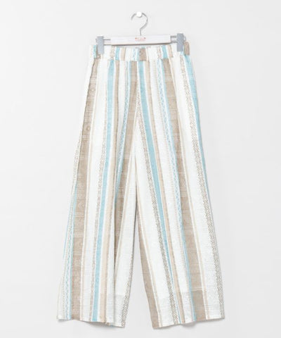 SURF＆Palms Tribal Lace Flare Pants by Kahiko - Ametsuchi