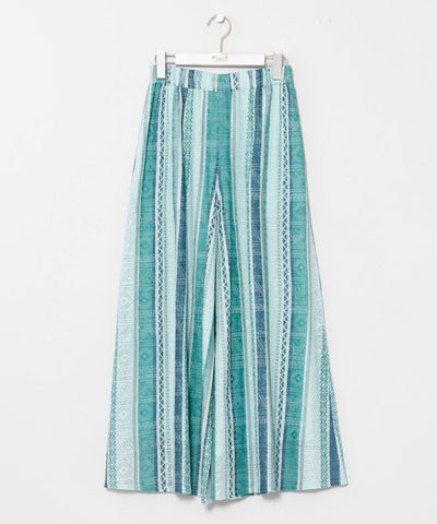 SURF＆Palms Tribal Lace Flare Pants by Kahiko - Ametsuchi
