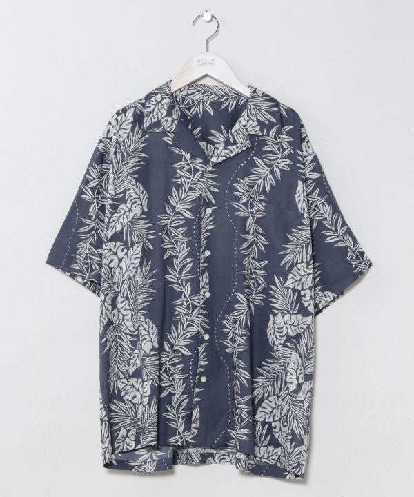 Lei Print Rayon Aloha Shirt