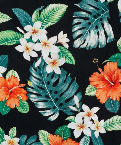 Botanical Print Rayon Aloha Shirt