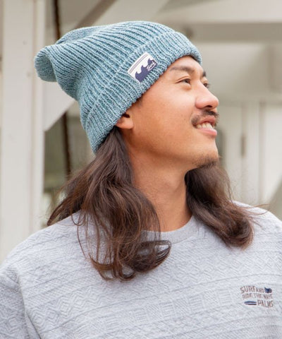 Wave Surf Cotton Knit Beanie by Kahiko - Ametsuchi