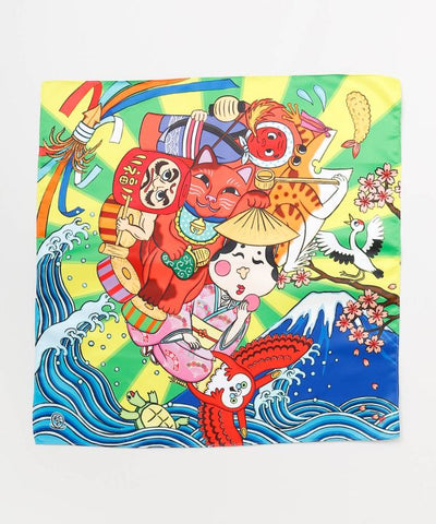 Kaya x Suzuki Hyottoko Water Repellent Furoshiki by Kaya - Ametsuchi