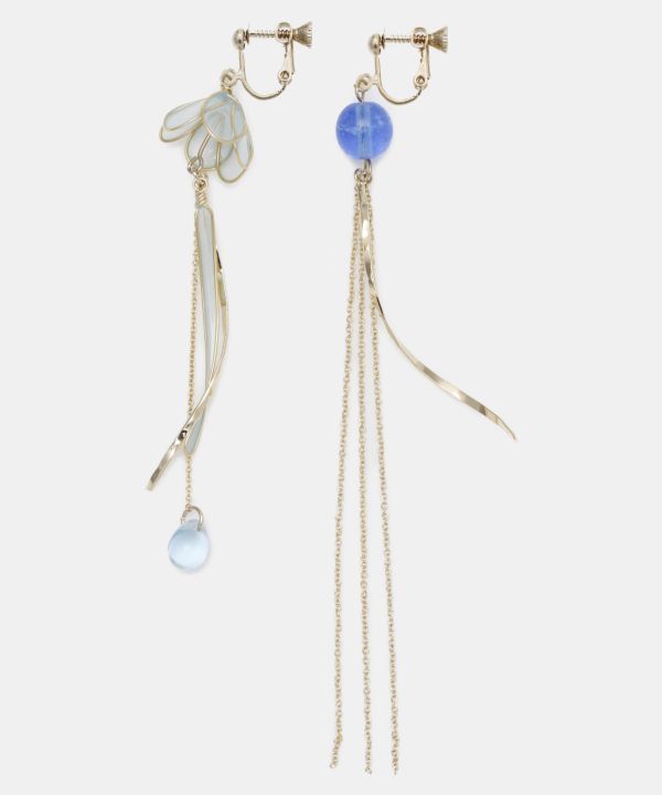 Jellyfish Asymmetrical Clip Earrings