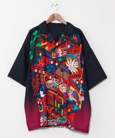 KAYA x NAKAMURA KYOKO - 来福 Shirt by Kaya - Ametsuchi