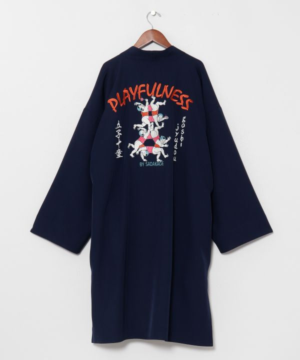 ASOBIE - Ukiyoe Embroidered Haori Jacket by Kaya - Ametsuchi