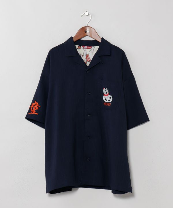ASOBIE - Ukiyoe Embroidered Shirt by Kaya - Ametsuchi