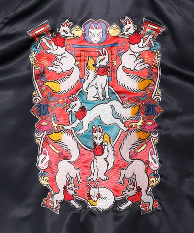 KAYA x NAKAMURA KYOKO - Yokai Sashiko Embroidered Jacket by Kaya - Ametsuchi