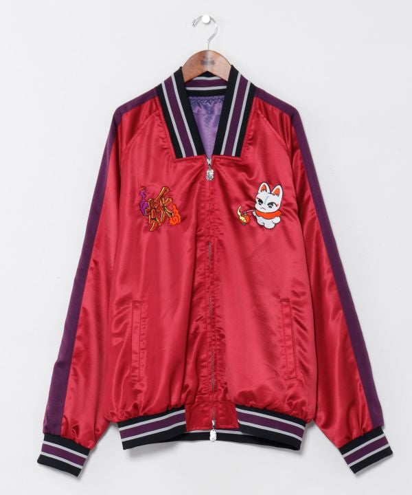 KAYA x NAKAMURA KYOKO - Yokai Sashiko Embroidered Jacket by Kaya - Ametsuchi