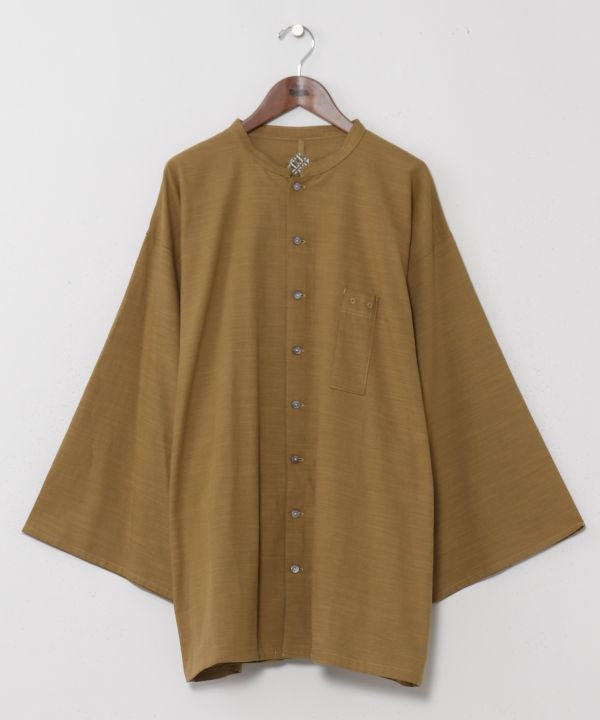 KAKUSODE Collarless Shirt - Ametsuchi
