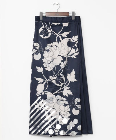 Foil Print Hakama Style Pants