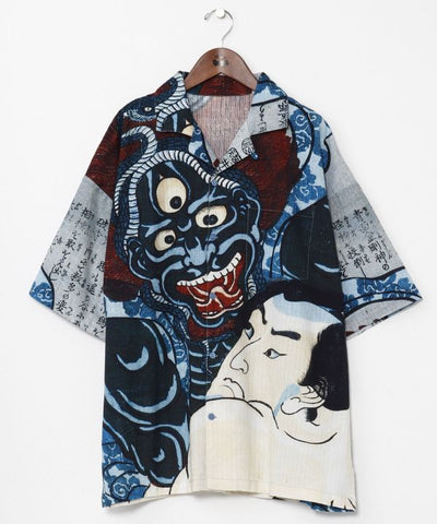 NIPPON ART Ukiyoe Shirt - L von Kaya - Ametsuchi
