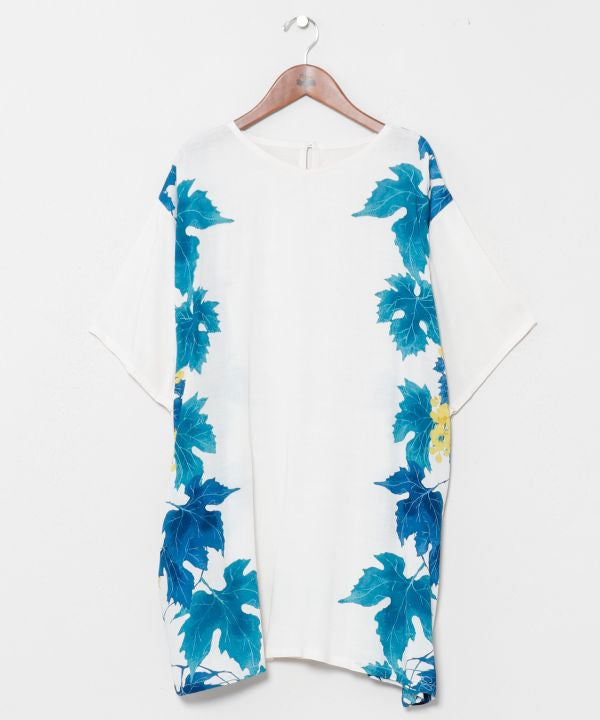 Ärmeltop aus Rayon mit Weinrebenmuster von Kaya - Ametsuchi
