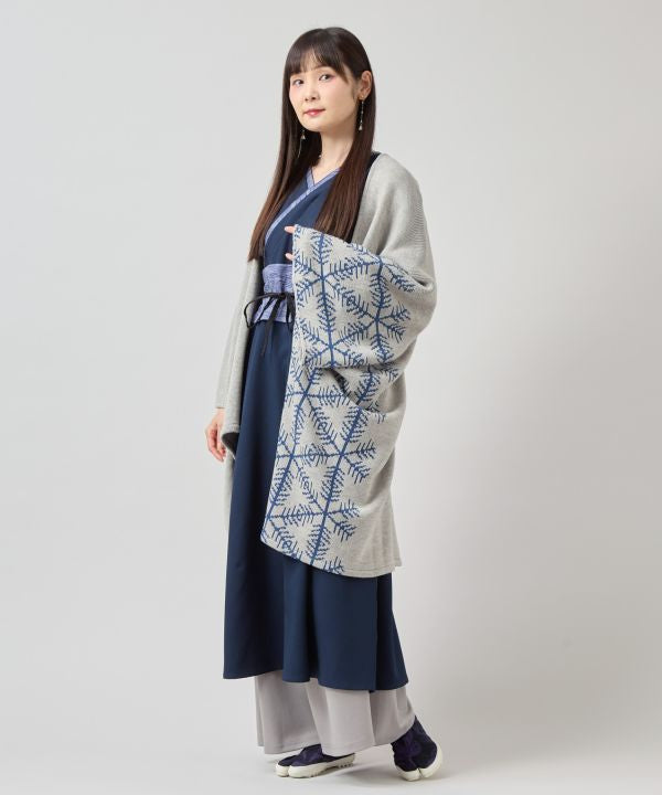 Japanese Crest Motif Knitted KIMONO Cardigan