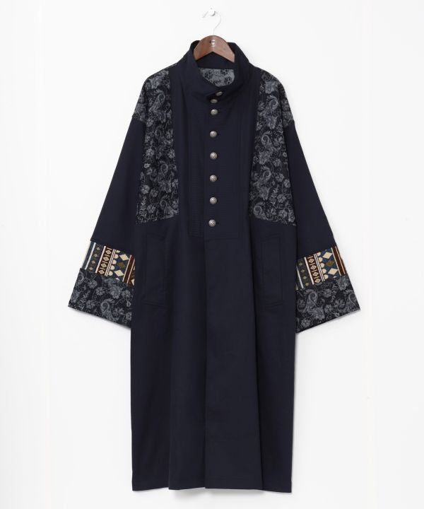 Ethnic Fusion Patchwork Long Cardigan