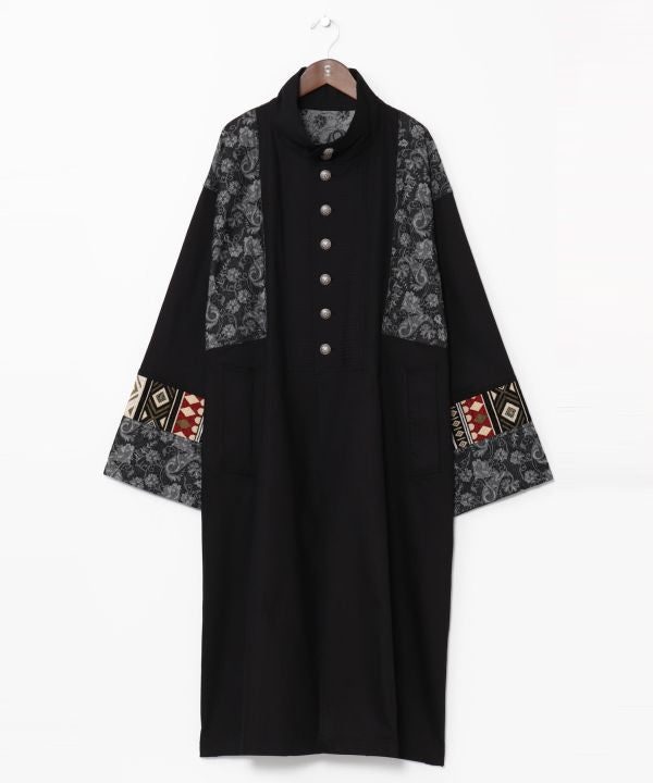 Ethnic Fusion Patchwork Long Cardigan