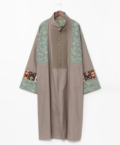 Ethnic Fusion Patchwork Long Cardigan