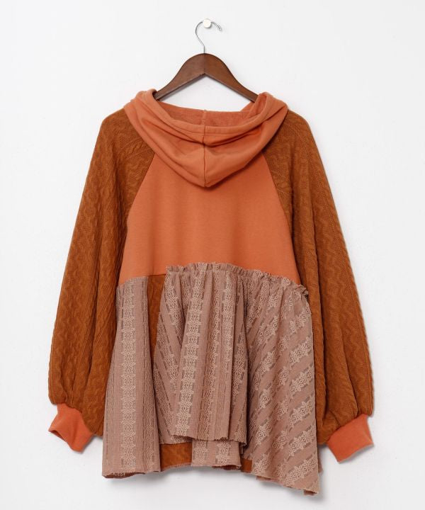 Vintage-Style Patchwork Hoodie