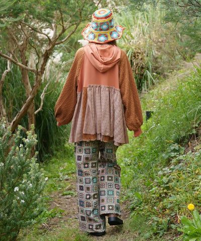Vintage-Style Patchwork Hoodie