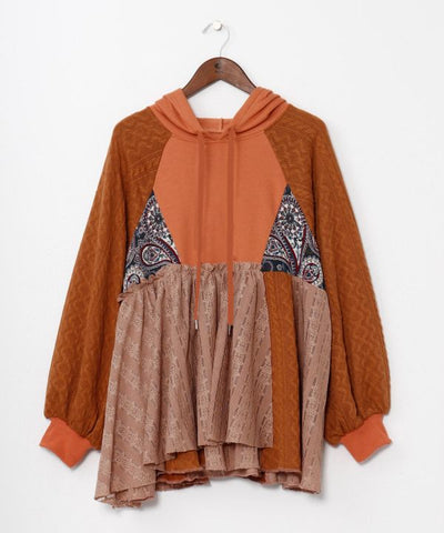 Vintage-Style Patchwork Hoodie