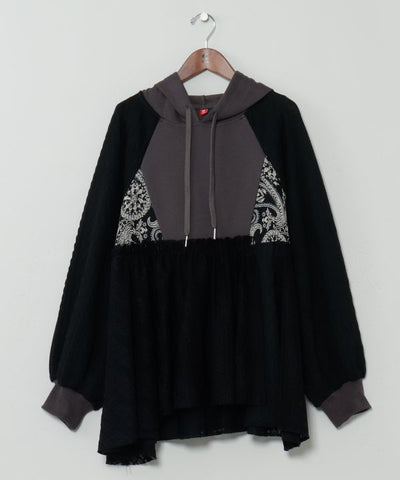 Vintage-Style Patchwork Hoodie